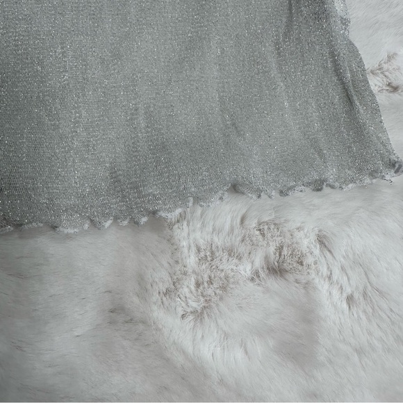 Brandy Melville Grey Sparkly Mesh Top - Picture 3 of 5